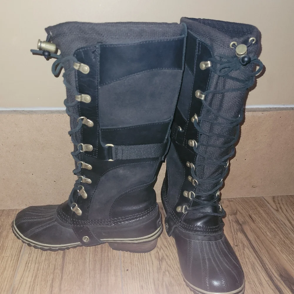 Sorel Black Lace-Up Winter & Rain Tall Boots - Picture 5 of 5